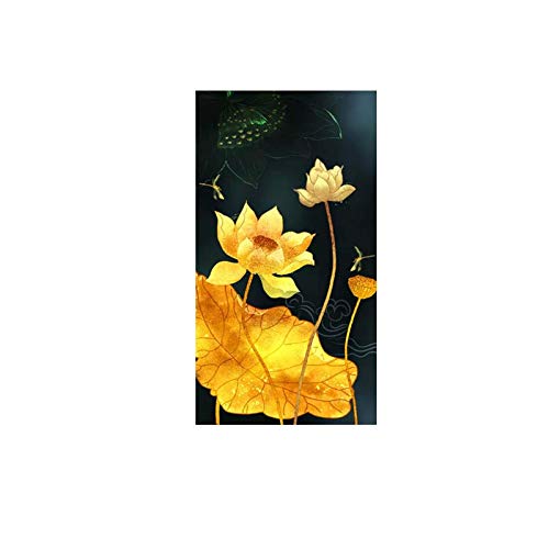 Affiches et impressions giclées de lotus peinture fleurs sur tissu décoration murale 40x80