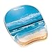 Price comparison product image Fellowes Photo Gel Mouse Pad and Wrist Rest with Microban Protection, Sandy Beach (9179301), Blue, 9.25" x 7.88"