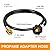 GasSaf 4FT Propane Hose, Propane Adapter Hose 1lb to 20lb Tank Connection for Weber Q Grills, Blackstone Griddles, Coleman Stoves, Buddy Heaters and More