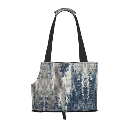 Sac de transport pour petits chiens chats lapins imprimé bleu - 2