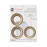 Dritz 1-9/16-Inch Inner Diameter Curtain Grommets, 8-Pack, Matte Gold