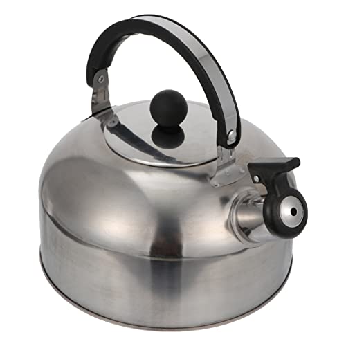Luxshiny Stovetop Whistling Tea Kettle, 2l Stainless Steel Hot Water Fast Boiling Teapot Coffee Kettle with Ergonomic Handle Hot Water Boiler for Gas Electric Stovetop