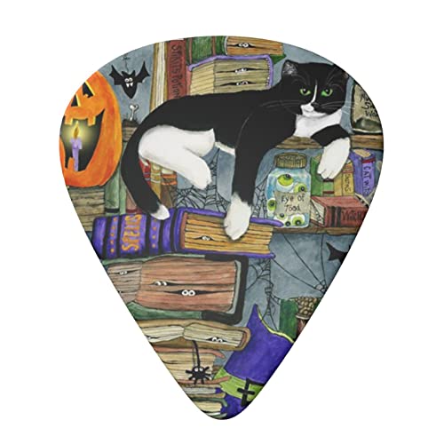 FUCVNPZ Lot de 6 médiators en celluloïd pour guitare acoustique, électrique, basse ou ukulélé Motif chat d’Halloween - Les Beatles, Paul McCartney, John Lennon, RIngo Starr, George Harrison FUCVNPZ Lot de 6 médiators en celluloïd pour guitare acoustique, électrique, basse ou ukulélé Motif chat d'Halloween – Image 4