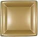 Lillian 24-Pack Square Paper Plates, 7-Inch, Gold
