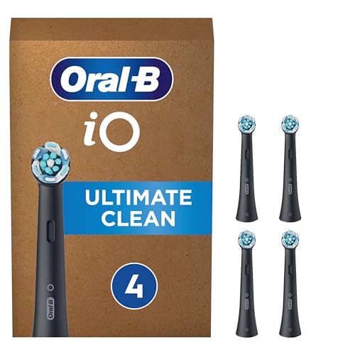 Oral-B iO Ultimate Clean Brossettes Noires De Rechange, S’Adaptant Aux Dents Pour Protéger Les Gencives Sensibles, Compatibles Avec Les Brosses Électriques...