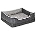 PawHut Lit pour Animaux de Compagnie Panier pour Chien orthopédique Mousse à mémoire de Forme avec Housse Lavable Amovible Gris