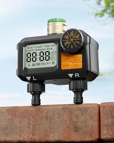 DEWENWILS Bewässerungscomputer 2 Ausgänge, Programmierbare...