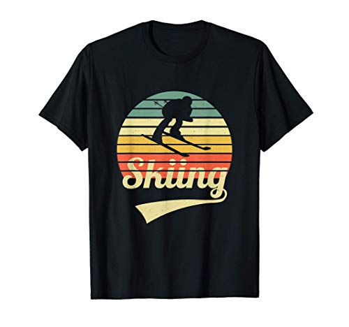 Vintage Skiing Skier Retro Ski Winter Gift T-Shirt
