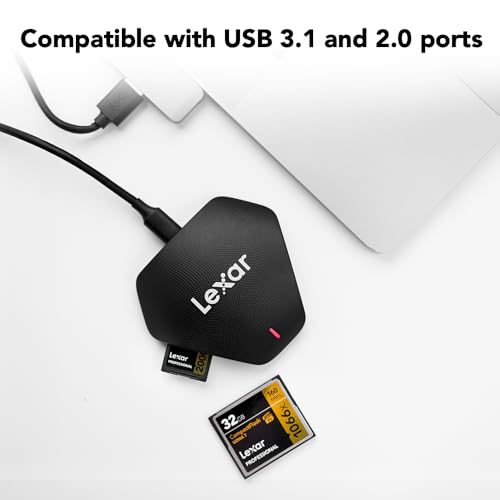 Lexar Professional Multi-Card 3-in-1 USB 3.1 Reader, Supports SD, microSD and CF Cards (LRW500URBNA) - Image 6