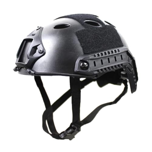 PJ-Casco Táctico para Paintball Airsoft, Casco Militar Fast con Soporte NVG y Riel de Guía Iateral