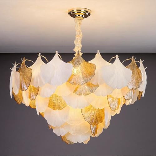 Image of 600 mm Chandelier for Living Room Modern | 3 Color Smart Jhoomer for Hall Ceiling | Remote, Alexa, Google Control | Jhumar Lighting for Home | Dining Lights Hanging Modern Crystal