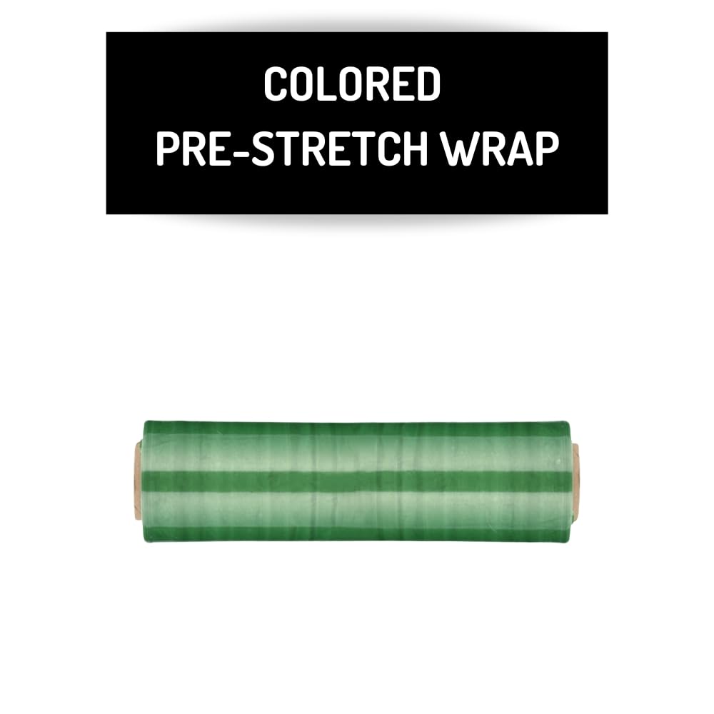 256 Pack Tinted Green Stretch Wrap for packing, 12 Inch x 1500 Feet, 80 Gauge Wrap, Strong Plastic Wrap for Moving furniture, Multipurpose moving wrapping plastic roll, Ideal Packing Wrap