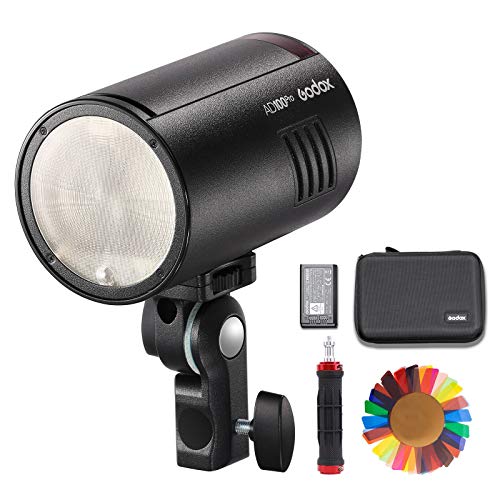 【Godox正規代理店】Godox AD100PRO フラッシュストロボ 100Ws ラウンドヘッドモノライト 2.4G TTL 1/8000 HSS 高速同期 0.01〜1.5リサイクル 360フルパワーフラッシュ コンパクト