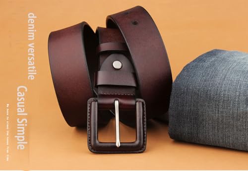 R-xy-M Men'S Belt, Genuine Leather Cowhide Lengthened Pin Buckle Vintage Formal Men'S Belt Suitable For Casual Business Use2