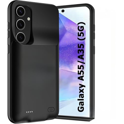Fraternize Akkugehäuse für Galaxy A35/A55, Ladedeckel, tragbar, wiederaufladbar, 7000 mAh, Galaxy A35/A55 5G (6,6 Zoll), erweitertes Akku-Ladegerät