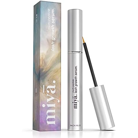 MIYA LASH | Eyelash Growth Serum | Eye Lash Serum | Natural Lash Enhancer for Longer, Thicker Healthier Lashes | Gentle Effective Lash Growth Serum | Oil Free Lash Booster 3ml Cover