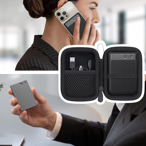 Khanka Etui Kompatibel mit PLAUD Note Pro/PLAUD Note KI Digitales Diktiergerät,Tasche Tragbare Aufbewahrungstasche für PLAUD Note Pro/PLAUD Note KI Audiorecorder mit Karabinerclip,nur Etui