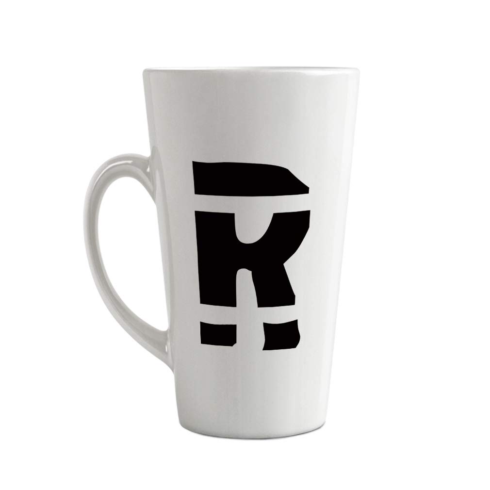 Ceramic Custom Latte Coffee Mug Cup"R" Jailbird Initial Monogram Letter R Tea Cup 17 Oz Design Only