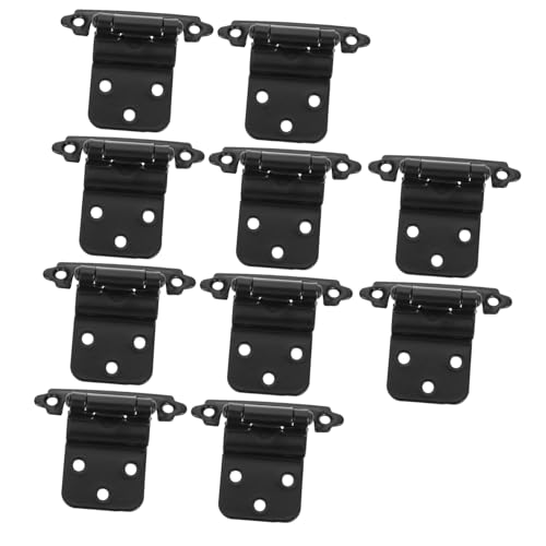 DIYEAH 10 piezas Bisagras para Armarios de Hierro con Cierre Automático Montaje Superficial Resistentes y Duraderas para Puertas de Gabinete