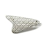  Broche Élégante en Argent Sterling Massif Estampillé Solide 925 Coeur en Filigrane