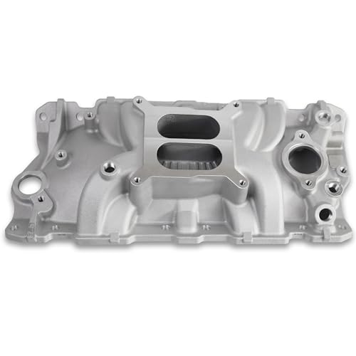 Haytalras 2701 EPS Aluminum Dual Plane SBC Intake Manifold Compatible with Chevy Small Block 305 327 350 1955-86 262-400 V8 Engine