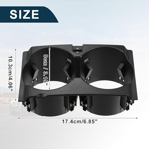 Portavasos para Mercedes-Benz E350 plástico negro miniatura 6