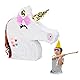 Relaxdays Einhorn Pinata, zum Aufhängen, Kinder, Mädchen, Geburtstag, Unicorn Pinata, zum selbst Befüllen, Piñata, weiß