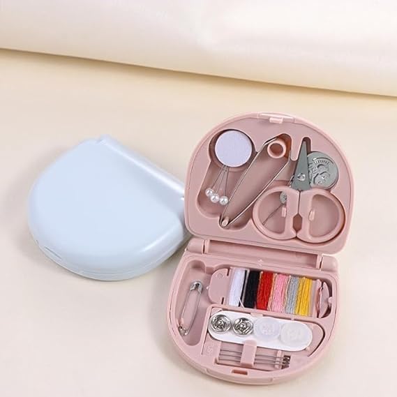 SHIVAARO Mini Travel Sewing Kit - Beginner Pocket Sewing Box with Essential Supplies - Needle, Thread, Buttons, Pins, Scissors, Clip, Needle Threader