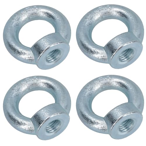 Écrous à œillet femelle 20 mm zingués en lot de 4 pièces pour levage