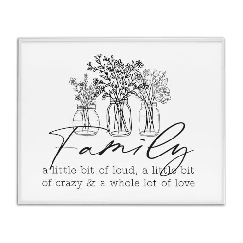 Image of 'Heartwarming Family Phrase Botanical Blossoms'| Framed Giclee Art