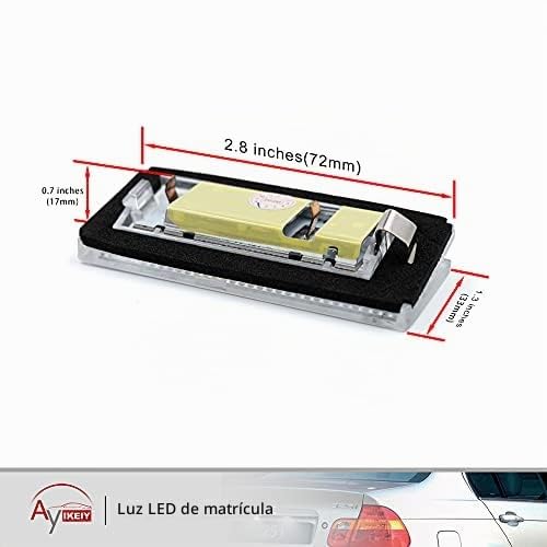 2pcs Luz matricula led luces LED para matrícula compatible con BMW E46 3 Series 4D Sedan 5D T-ouring 98-05 OEM # 51138236269