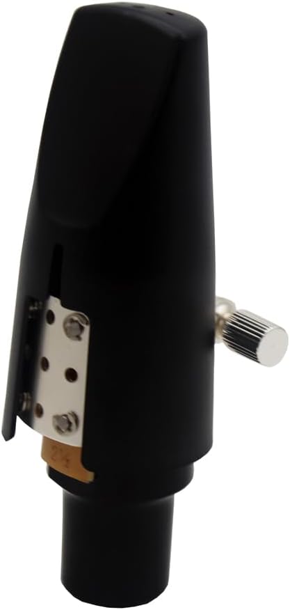 Eastern Music Saxophone Hard rubber mouthpiece Soprano alto Tenor metal ligature Ligature cap (Sandblust silver, Tenor MPC)