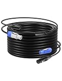 CERRXIAN 24.6 FT PowerCon and DMX Extension Cable, 13AWG AC Power DMX 3Pin XLR Signal Combo Cables for Stage...