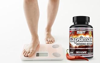 MST Capsimax Supplement 100mg V Capsules, 60 Servings Clinically Dosed Weight Management, Thermogenic, Appetite Control, Calorie Burning, Metabolic Health, Stimulant Free. BSCG Certified