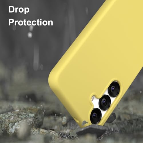 Coque Samsung S25 jaune silicone mince protection 5G
