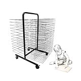 RUOTE MOBILI ----- Ci sono 4 ruote piroettanti sul rack artistico for l'aula, che può essere facilmente spostato su qualsiasi superficie liscia e piana, nel frattempo, è dotato di freni for mantenerlo fermo, che sarà stabile for sostenere i tuoi lavori artistici
