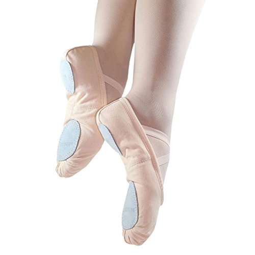 Danzcue Adult Split Sole Canvas Pink Ballet Slipper 4.5 M Us #TOP1