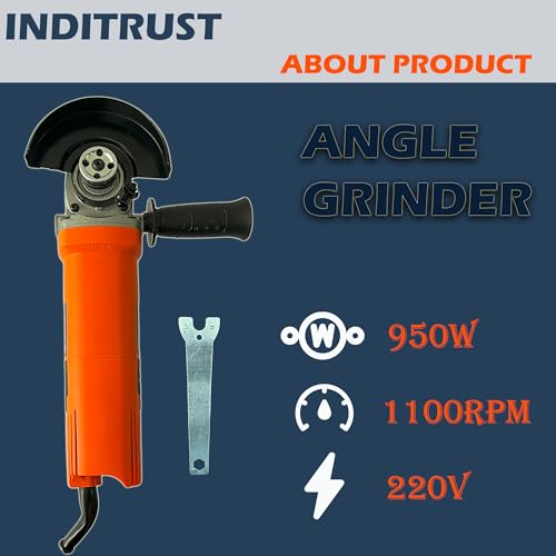 Image of Inditrust Dumdaar Angle grinder machine 950W 100% Copper Winding 801 model machine (ORANGE)