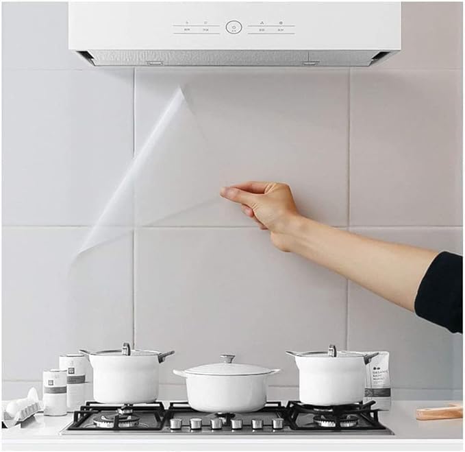 Image of Wall Sticker Waterproof Wallpaper (60cm x 200cm) for Kitchen, Furniture, Cabinets, Tabletop, Wooden, Wardrobe, Renovation PVC Self Adhesive Sticker (Transparent Wallpaper)