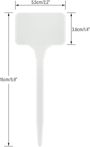 Miniatura 2 de KINGLAKE GARDEN Etiquetas grandes de plástico para plantas de 6 pulgadas, paquete de 50 etiquetas de plástico resistentes extra grandes estilo T