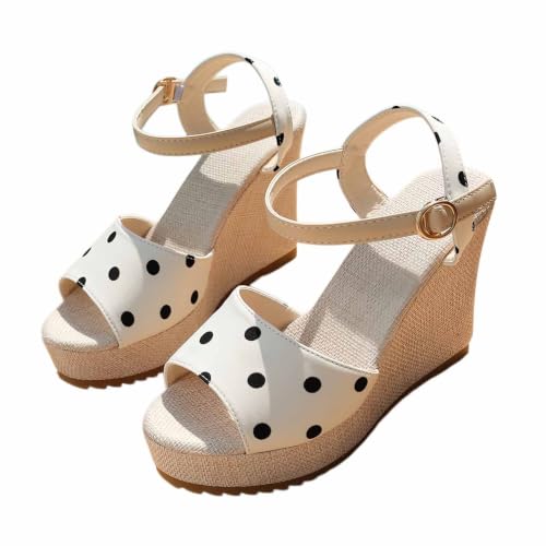 Sandales espadrille plateforme à pois chic pour un look décontracté d'été