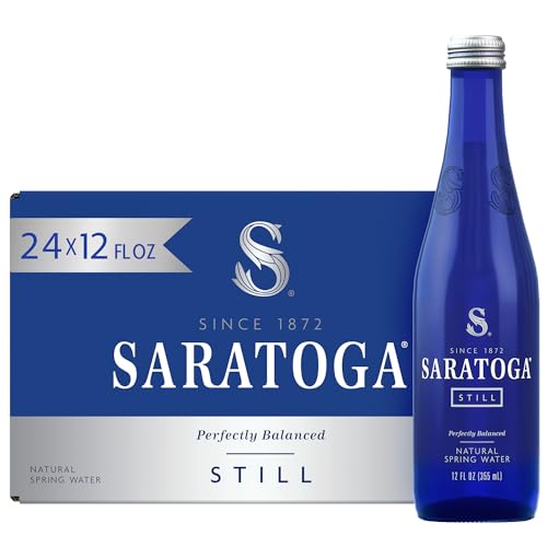 Saratoga Natural Spring Water - 12 oz. (Non-Carbonated, Pack of 24)