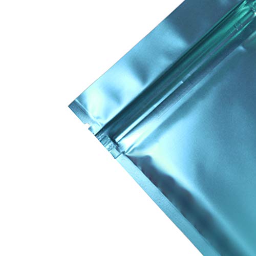 Bolsas planas resellables con cierre QuickQlick hermético azul mate 4