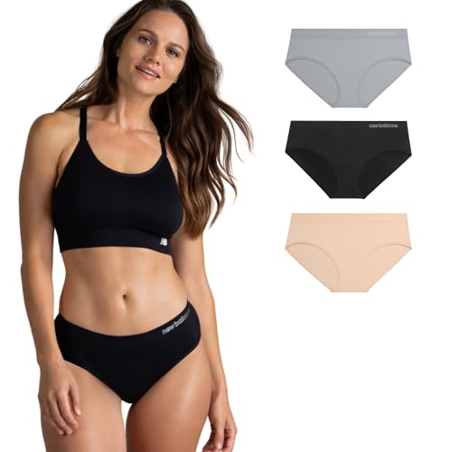 New Balance Women's Ultra Comfort Performance Seamless Hipsters, 3-Pack of Underwear