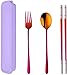 Do Buy 3 PCS Outdoor Flatware Set Fork Spoon Chopsticks/Travel Flatware Set with a Case