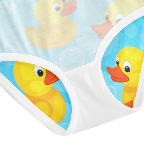 Cute Yellow Duckies Blue Cute Panties Girl Toddler Girls Underwear Cotton Funny Kids Undies Briefs 2t 5