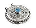 TheBeadChest Turquoise-Inlaid Afghan Tribal Pendant (42x46mm)