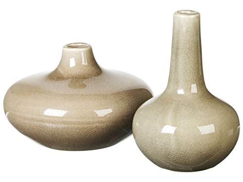 broste Copenhagen Vase Tiny hoch Keramik Taupe Grey 12 cm (1 Stück)