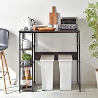 Amazon.co.jp: ワイエムワールド キッチン ラック カウンター ゴミ箱上