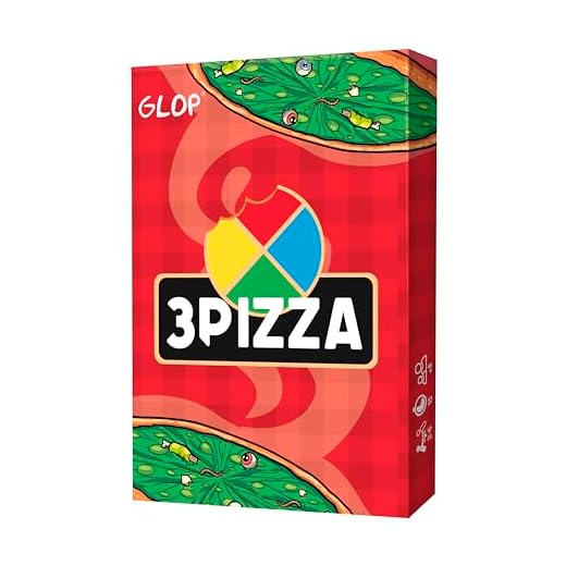 Glop 3Pizza - Juegos de Mesa para Niños de 8 años o Más y Adultos - Juego de Cartas Divertido para Toda la Familia - Juego de Viaje para Familias y Amigos - Regalo Ideal